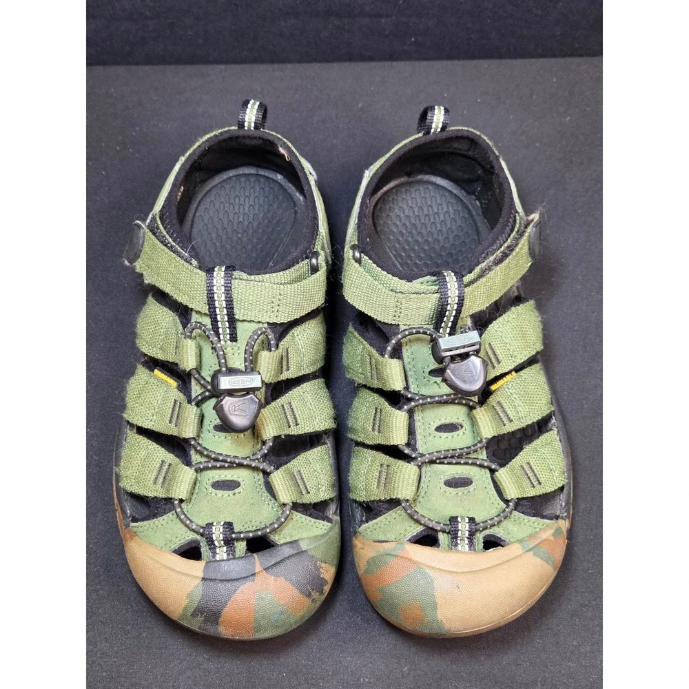 Keen Newport H2 Kids‎ Camo Green Water Sandals Shoes Size 3 US 1014259